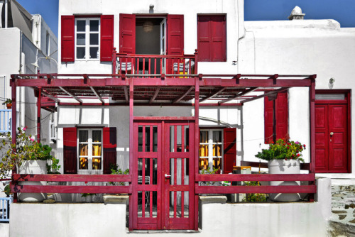 Mykonos. Red Doors. Mykonos | Greece | Rhodes