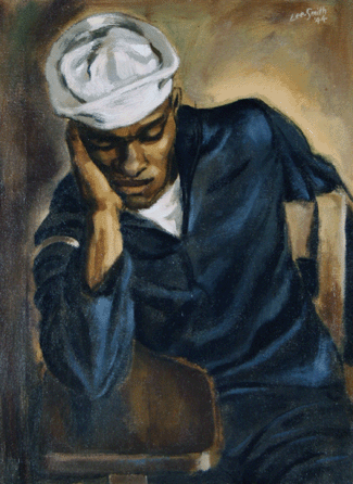 thekcmcus: Hughie Lee-Smith,   Navy Sailor, 1944.   Reflection, 1957.      Harlem