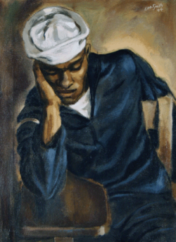 thekcmcus: Hughie Lee-Smith,   Navy Sailor, 1944.   Reflection, 1957.      Harlem Renaissance   