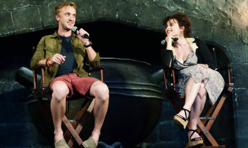 waitingondhr:  Tom Felton and Helena Bonham Carter, 06/19/14