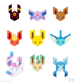 etall:  Some trixel eeveelution stickers~!