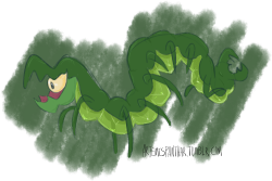I can&rsquo;t sleep but I&rsquo;m in a bit too much pain to focus on proper art so I doodled a centipeedle! Not just any ol&rsquo; centipeedle, though. Its this one:  on the left, who&rsquo;s totally into that show about a dancing croissant. Seems like