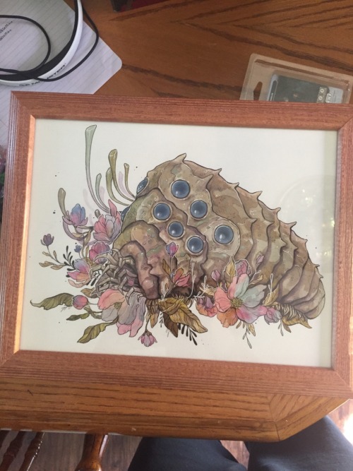 wierdfishes:Bought this print awhile ago but finally got a frame for it. It’s so great. Art by Audra