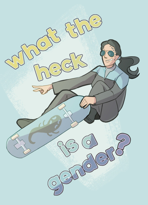 laurelhach:lilblueburb​ said “Jadzia on a skateboard being hella cool saying “what the h