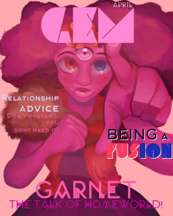 cosmichoney:   GEM Magazine April 2016 Cover - GARNET 