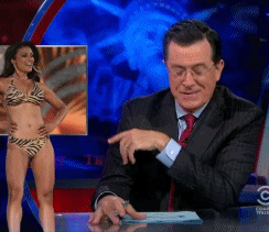 imyourfreudianslip:  tastefullyoffensive:  Colbert on Miss America [via]  He’s