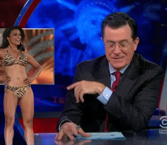 imyourfreudianslip:  tastefullyoffensive:  Colbert on Miss America [via]  He’s so awesome. 