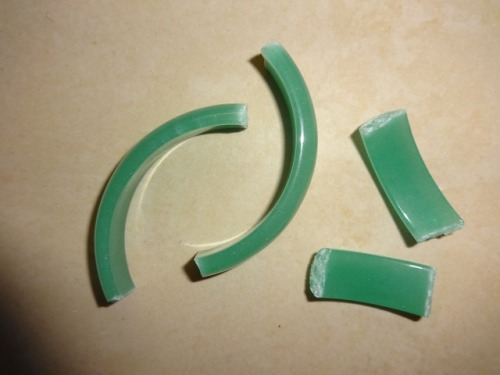 Damn, I dropped my favorite cock ring and it broke. Made out of aventurine from Luxotiq and I think 