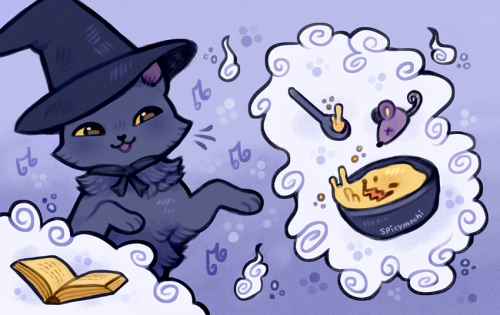 spicymochi:witch cat