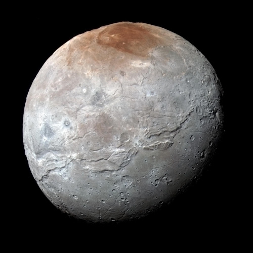 humanoidhistory: ONE YEAR AGO TODAY: An astonishing enhanced-color view of Charon, moon of Plut