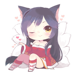 weagueofwegends:  ahri by tunako 