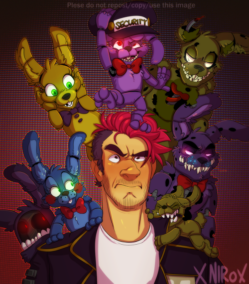 openrift:xnirox:Bon squad is ready for FNaF world! Security guard Mark… Needs some more time.