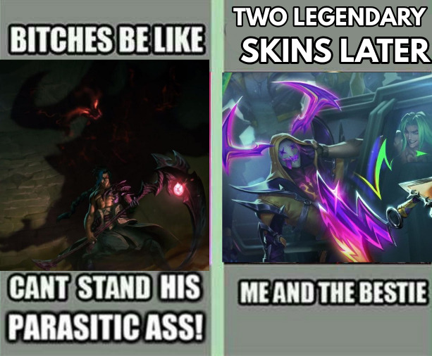 Fun duskblade kayn R interaction #leuguetok #leaguememes #loltok #lea