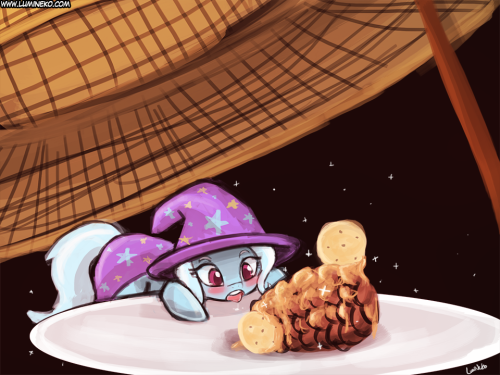 asksolarflair:  Trixie does not fall into traps! She merely enjoys being an escape artist! 