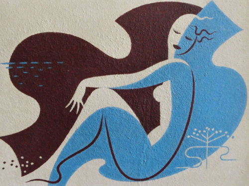 Hans Heinrich Koch (1896 - 1977)Sitzender abstrakter Frauenakt
