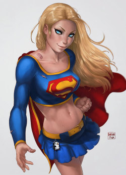 dandon-fuga:  Supergirl and Gunter  :3