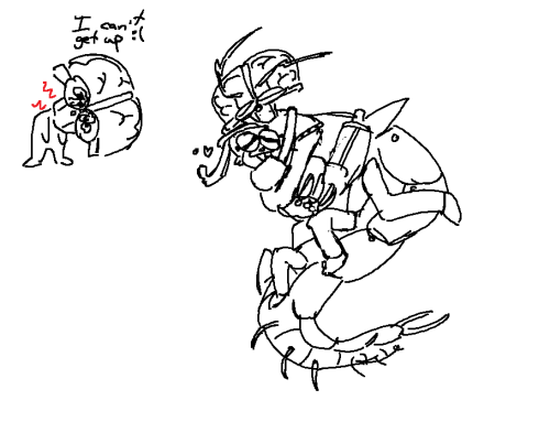 Some Doodles But I Got Too Invested In The One On The Right So This Is All I Have For You