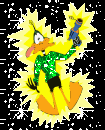A glitter gif of Duck Dodgers