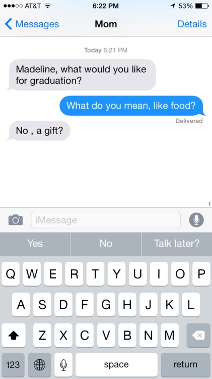 xproskeith:  the-ravenclaw-prefect:  My priorities are on point.  To be fair, food works as a gift.