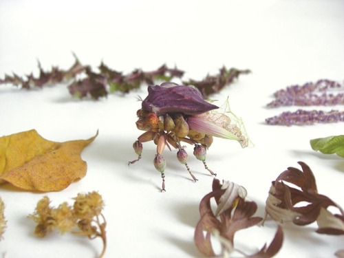 archiemcphee:We love these exquisitely detailed fantasy insects created by Japanese artist Hiroshi S