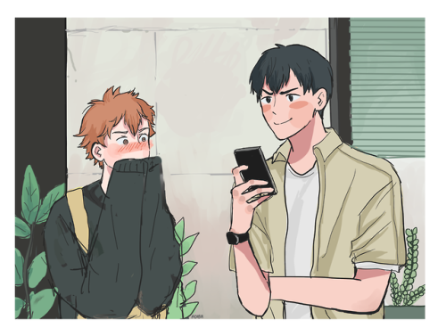 artingholland: self care is drawing kagehina instead of doing hw