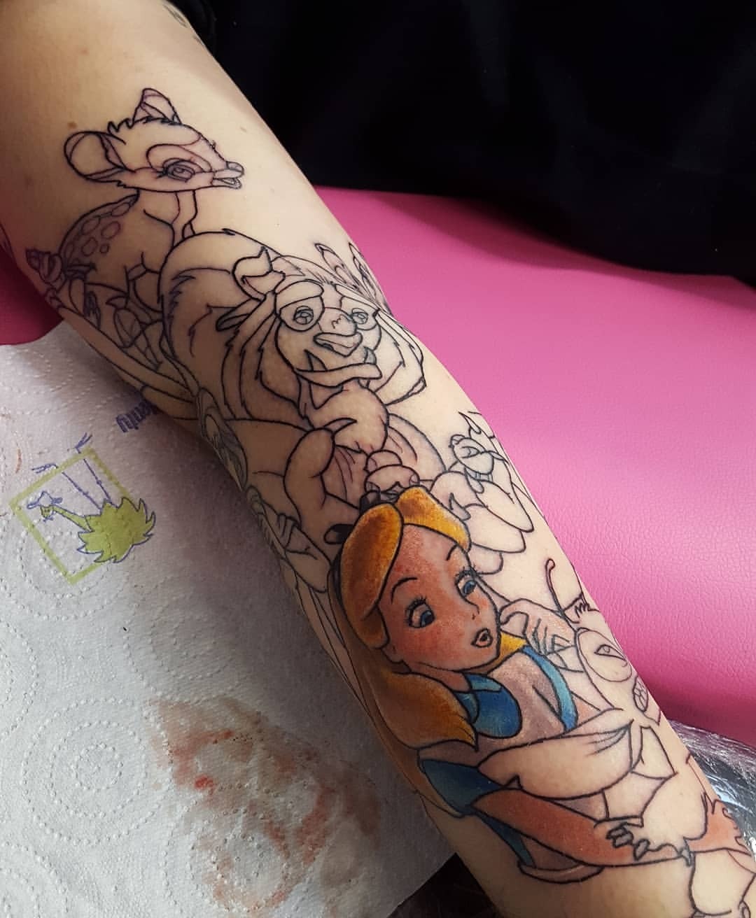 Tattoo uploaded by Katie • Complete Disney sleeve #Disney • Tattoodo