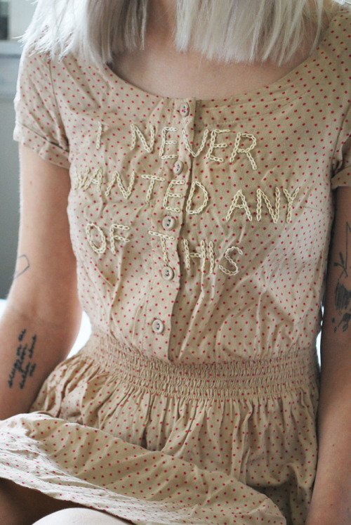 radfemanonymous:The words of the artist, Lindsay Bottos:In Girl Work, I attempt to address issues of girlhood and my experience expressing those issues as a woman and as an artist. Each piece speaks to a different aspect of how I have experienced my own
