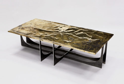  Erwan Boulloud, ‘Atacama’ Coffee Table, 2020, Cast Bronze Top, Steel Feet,Cm: H 38, L 150, D 73 (H: