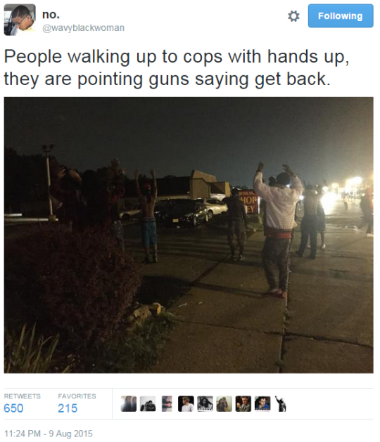 BREAKING: Shots fired in Fergsuon. Reports of officer-involved shooting.