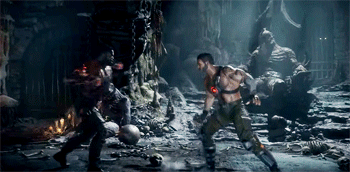 otherwindow:    Mortal Kombat fighter weapons: Bladed fans. Nun chucks. Guns. Deadly