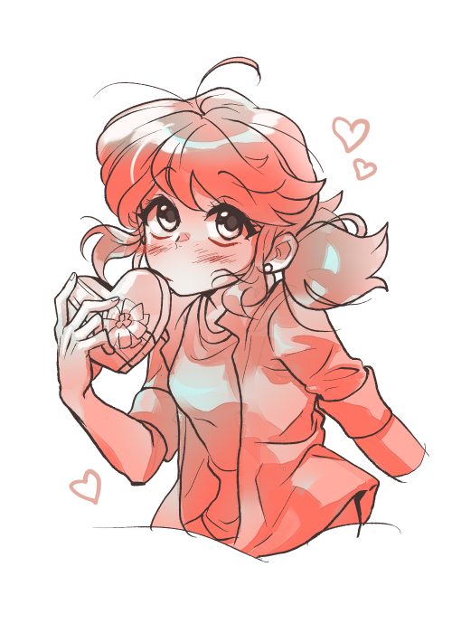 Kind of a Valentine’s themed Marinette sketch (not sure if I want to keep it like this yet&