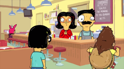 meganbarkerart: screenshots of the scene I’m credited for on the Bob’s Burgers Brunchsquatch episode