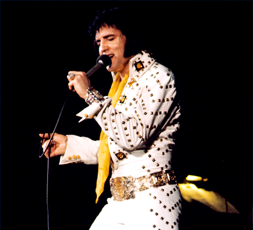 fashion-fit-for-a-king:  1972, White Pyramid jumpsuit. 