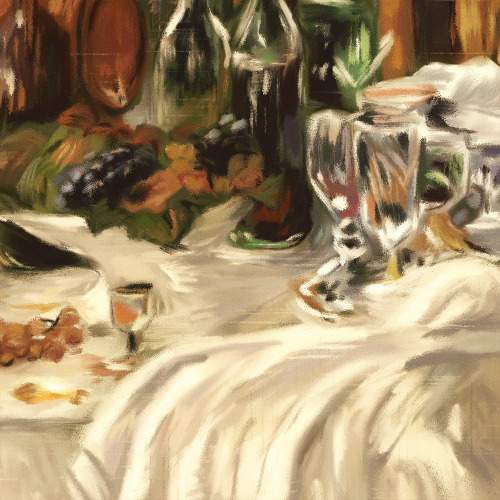 samgilbeyillustrates: Luncheon of the New Boating Party (After Renoir) Inspired by Amélie for