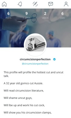 circumcisedperfection:  It’s up and running. You are going to love the content if you are circumsexual! Cut or uncut there will be something for everyone. Photos of the gomco biting my remaining skin soon. Fetish video of an uncut guy and me teasing