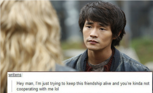 bellamyblakesgun:  The 100 + text posts (1/?) (Bellarke + text posts) 