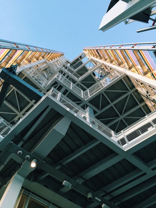 Looking straight up from the top of the Shard.