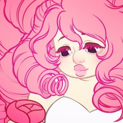 gunkiss:  Finally getting time to draw #RoseQuartz #StevenUniverse