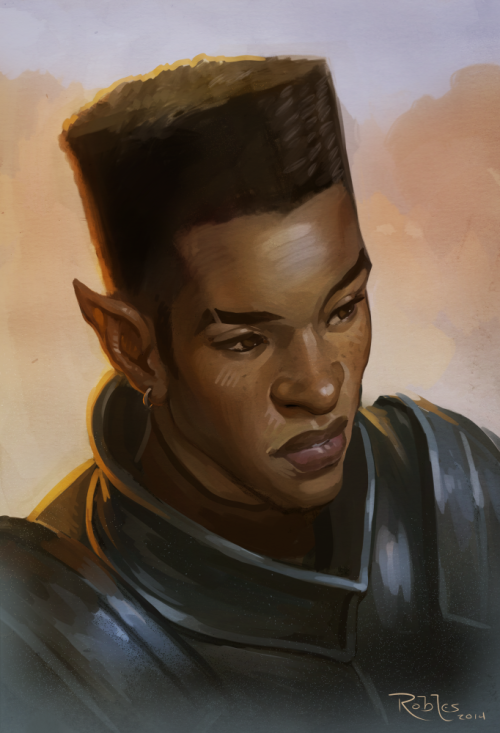 nickroblesart:Elven Knight Paint Sketch (2014/Digital)Still really dig how this looks!