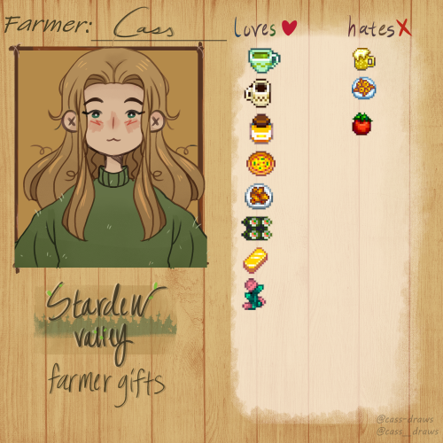 my partner and I have been playing a lot of stardew lately! we had a convo about what our favorite g