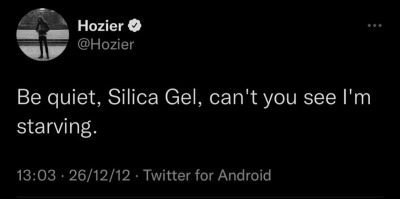 xxanette:shamebats:I think about this classic Hozier tweet often