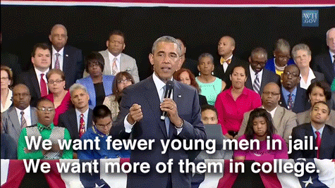 whitehouse:  &ldquo;We want fewer young men in jail. We want more of them in