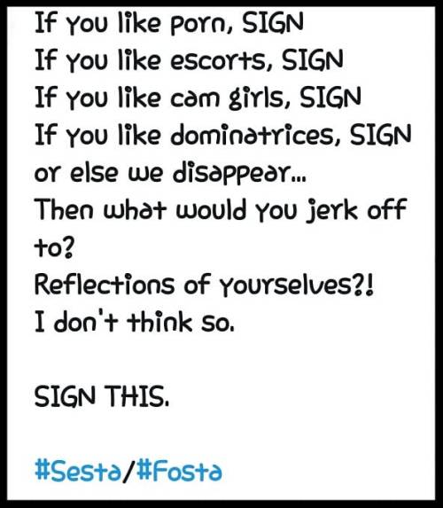 ✊✊ #FOSTA/#SESTA CAN STILL BE DEFEATED ✊✊ ➤WE NEED LESS THAN 98K SIGNATURES✍ ➤BEFORE APRIL 26 SEND T