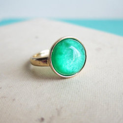 Green Ring Gold Plated Modern Jewelry The Great By Jewelsalem On We Heart It. Http://Weheartit.com/Entry/63815132/Via/Jewelsalem