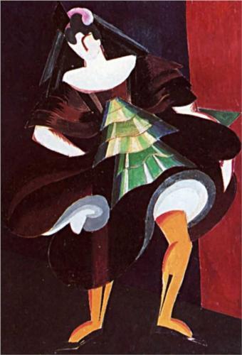 &ldquo;Women&rsquo;s costume for the Spanish dance&rdquo; - Aleksandra Ekster, 1920