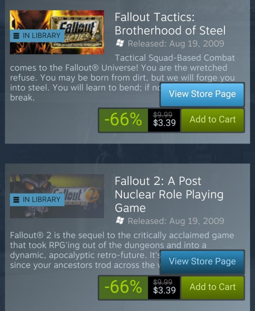 XXX femhype:  steams-sales:  Fallout franchise photo