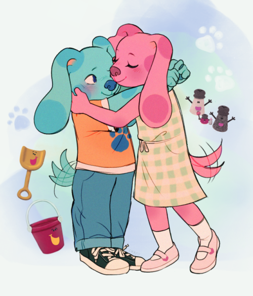 newtgeiszler:luxjii:Small piece in celebration of the new Blue’s Clues : )baby butch blue