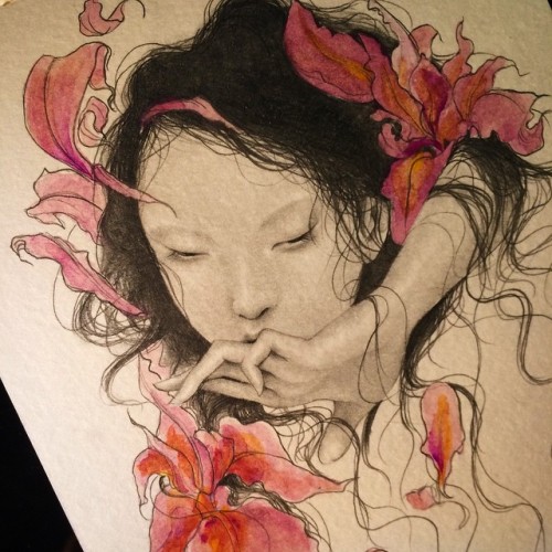 Ozabu aka Saki Ozabu おざぶ (Japanese)  Drawings: Graphite / Acrylics / Watercolors on Paper/Moleskine 