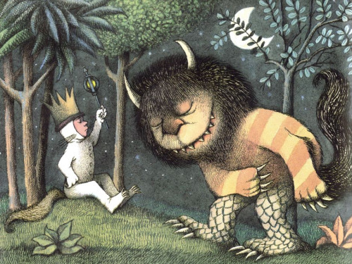 slobbering:“And Max, the king of all wild things, was lonely and wanted to be where someone loved hi
