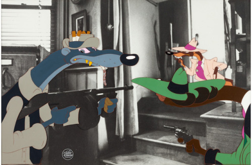 Production cels from WHO FRAMED ROGER RABBIT (1988).I’m reblogging my Roger Rabbit posts as the film